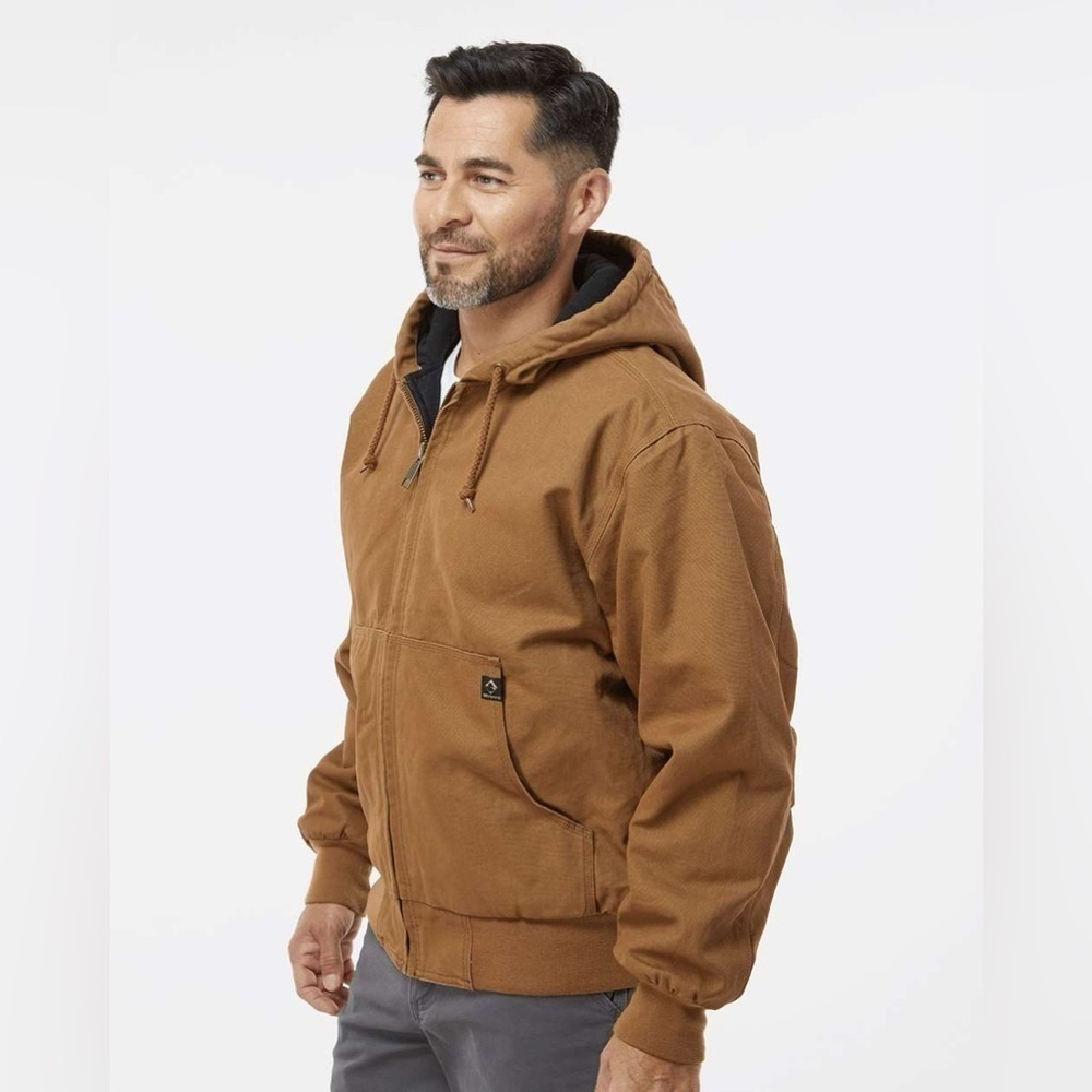 Heavy Cotton Canvas Work Jacket - Color: Saddle Brown - Sizes: XS-XL